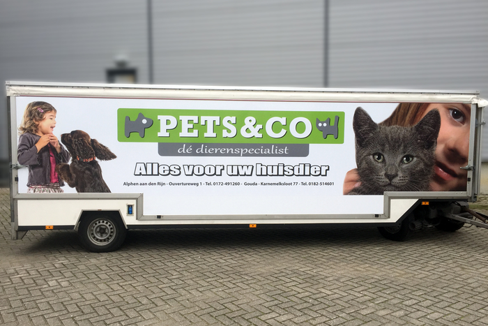 Voertuigbelettering Pets & Co | Van Dongen Reclame