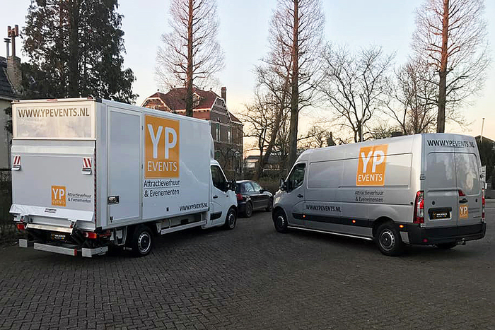 Voertuigbelettering YP Events | Van Dongen Reclame