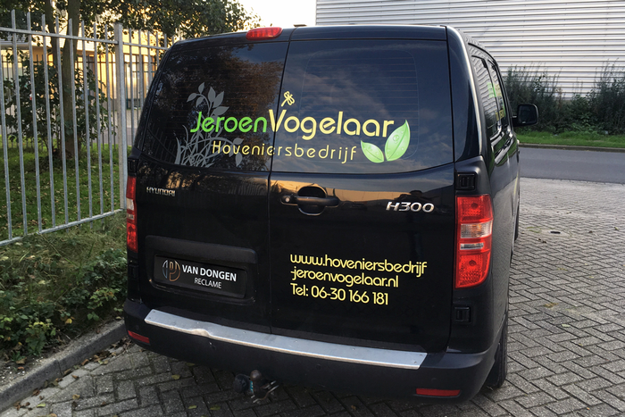 Voertuigbelettering Jeroen Vogelaar | Van Dongen Reclame