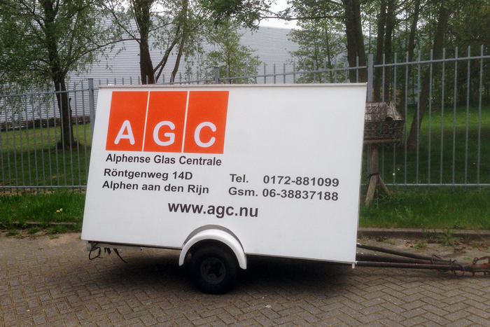 Voertuigbelettering Alphense Glas Centrale | Van Dongen Reclame